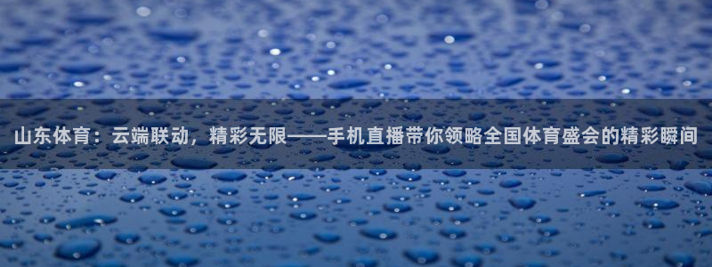 蓝鲸直播观看：山东体育：云端联动，精彩无限——手机直播带你领略全国体育盛会的精彩瞬间